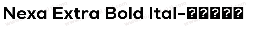 Nexa Extra Bold Ital字体转换